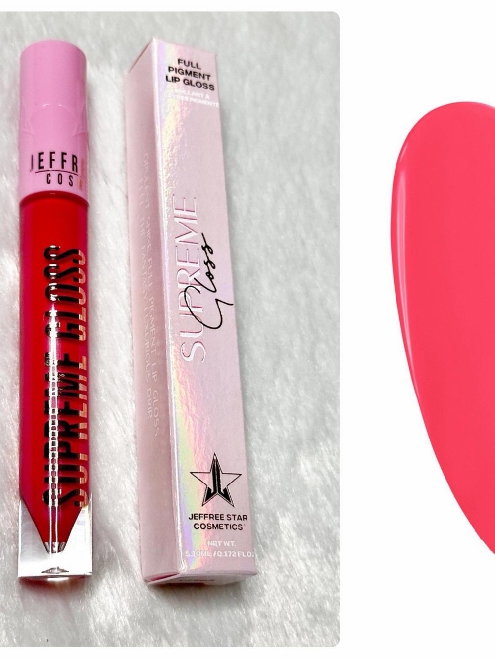 Jeffree Star Supreme Gloss - Vibrant Pink-Red High-Shine Lip Gloss